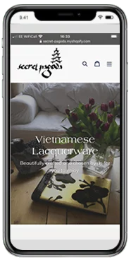 Mock up of Secret Pagoda iPhone